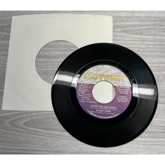 Diana Ross Save the Children / Last Time I Saw Him 45 Record Soul Motown - Picture 2 of 4